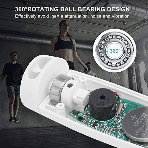 Cuerda de salto deportiva, inalámbrica con medidor, cuerda de salto ajustable con kilómetro digital y cuenta,Rodamientos de bolas de acero - Imagen 4