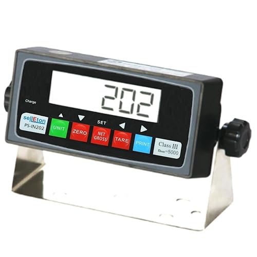 SellEton Ps-In202 NTEP Legal for Trade - Indicador LCD con puerto Rs-232 compatible con cualquier báscula de piso