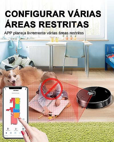 Robô Aspirador de Pó XR500 LILIN Dual Voltage, Versão 2025 Mapa de Memória Multicamada, Área de Plan