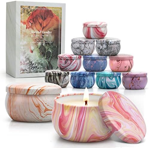 Candles for Home Scented, 12 Pack 2.5oz Candles Gifts for Women with Essential Oils, 240H Long Lasting Aromatherapy Scented Candle Gift Set Stress Relief for Mom Colleague Birthday Christmas