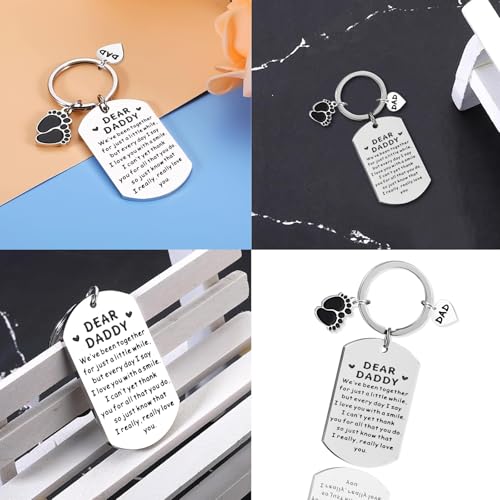 Image of New Dad Gifts First Time Dad Gifts Keychain 1st Fathers Day Gift for New Dads to be Best Father's Day Birthday Christmas Valentines Gift Ideas for Expectant Dads Husband Men Friend