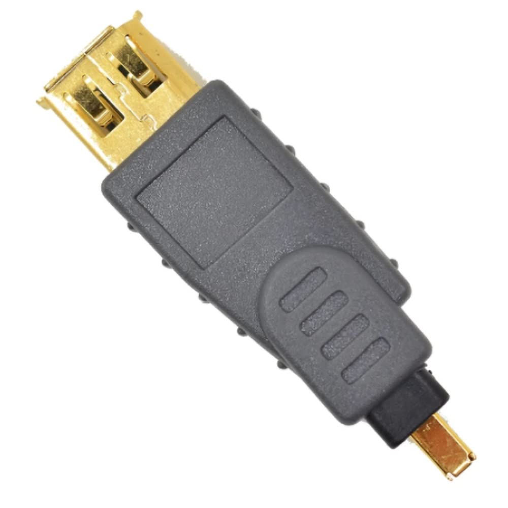 1 pz IEEE1394 6 PIN a 4 PIN Adattatore firewire IEEE-1394A Connettore maschio a 6 pin a 4 pin