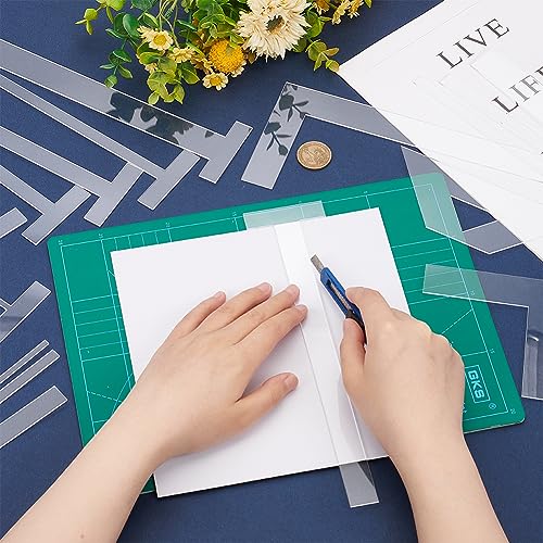 BENECREAT 17 Stück Acryl-Abstandshalter Für Buchbinder, Klare Handgefertigte Werkzeuge L/T-Form & Gerade Kante Zum Herstellen von Büchern Mit Buchrücken, Album-Cover