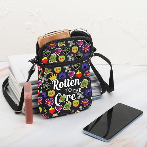 Image of PLITI Villain Movie Inspired Gift Villain Club Gift Rotten To The Core Villain Crossbody Bag For Fans (Rotten Core ZCbagbl)