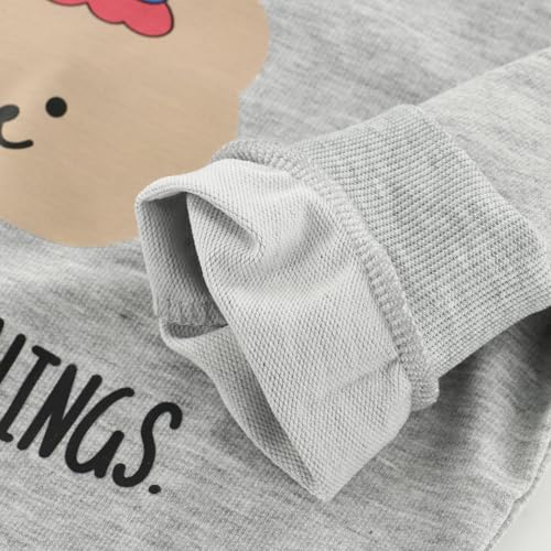 Cotton Crewneck Sweatshirt for Girls&Boys, Thin Plain Crewneck Sweatshirt with Cute Patterns for Spring&Autumn4