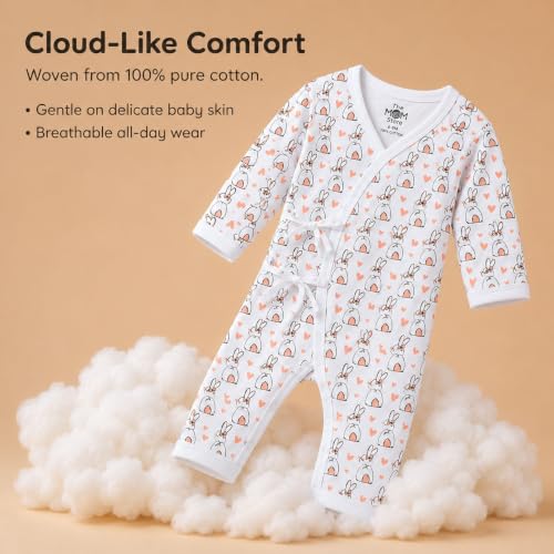 Image of The Mom Store Baby Romper Jabla Style Combo For Boys And Girls | Cotton | Soft Infant Bodysuit | Trendy Stylish Sleepwear For Newborn Baby | Printed | Unisex Comfortable Everyday Baby Wear