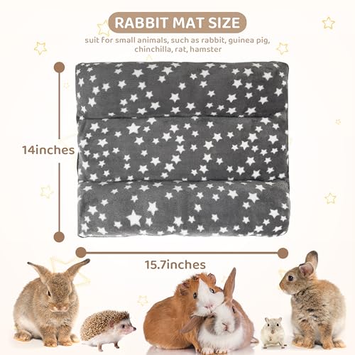 JVVGPET Cama de coelho, tapete de cama côncavo macio de inverno quente para coelho, porquinho-da-índ