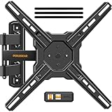 Perlegear Full Motion TV Wall Mount for Most 26–50 Inch TVs, Max VESA 300 x 300mm, TV Monitor Wall Mount Bracket with Rotation, Swivel, Tilt, Extension and Leveling Adjustment, Holds up to 55 lbs