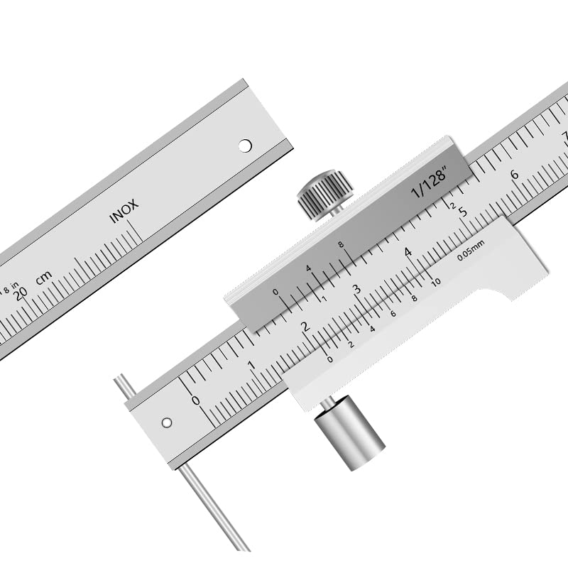 Calibrador Vernier para Marcado 0-200mm Acero Inoxidable miniatura 4