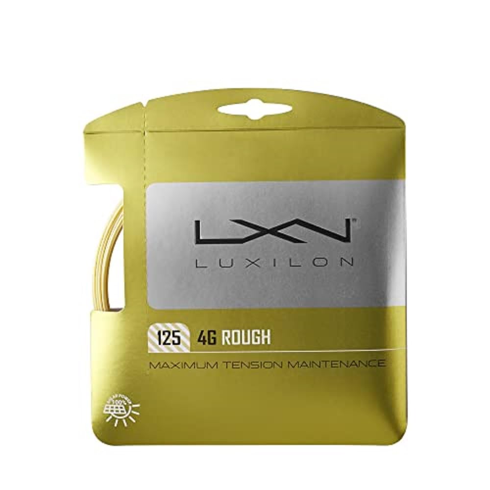 Amazon.com : Luxilon 4G Rough 125 Tennis String - Set, Gold