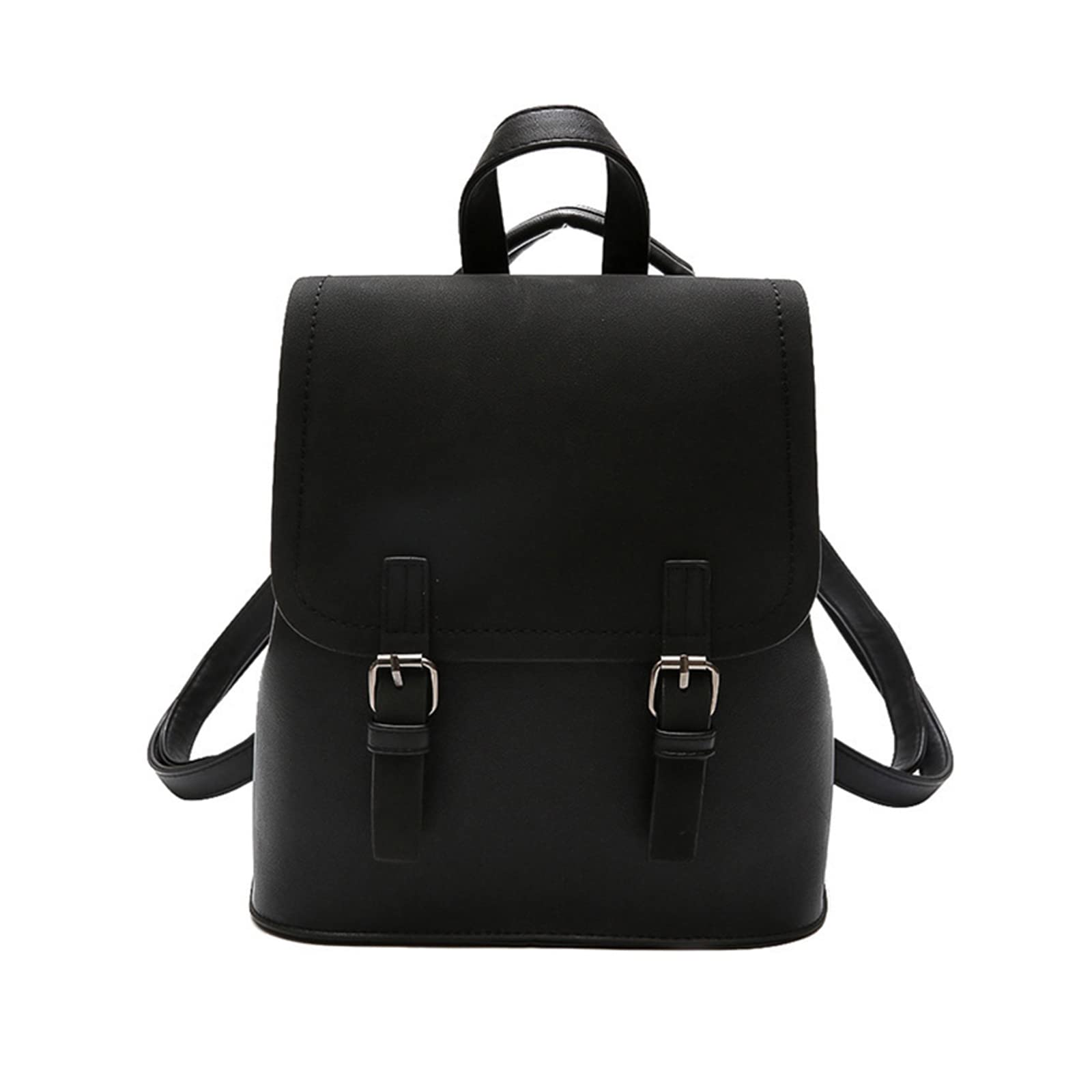 NICOLE & DORIS Rucksäcke Damen Klein Anti Diebstahl Rucksack PU Leder Mini Rucksack 2 In 1 Schulrucksack Casual Daypack Mädchen Rucksack Cityrucksack Schwarz