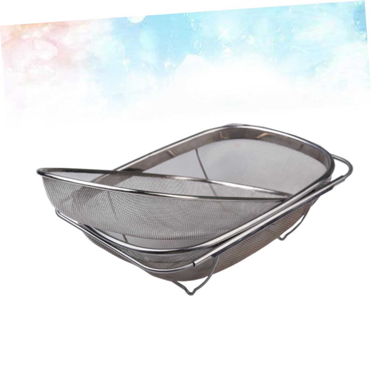 BESTonZON Filtro Per Acciaio Inossidabile Doppio Rete Di Filtro Retrattile Per Cucina Utensile Pratico e Facile Da Pulire