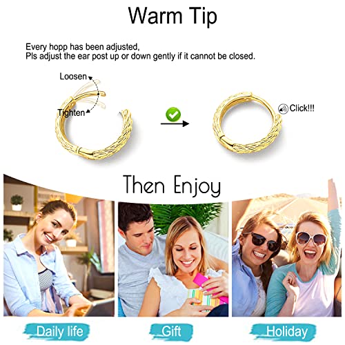 Roslynd Multiple Studs Earrings And Hoops Set | Mini 14K Gold Plated Dangle Huggies Hoop And Studs Earring Set For Women Girls, Small Cz Ball Stud Hoop Earrings Set For Multiple Piercing (5 Pairs) #TOP5