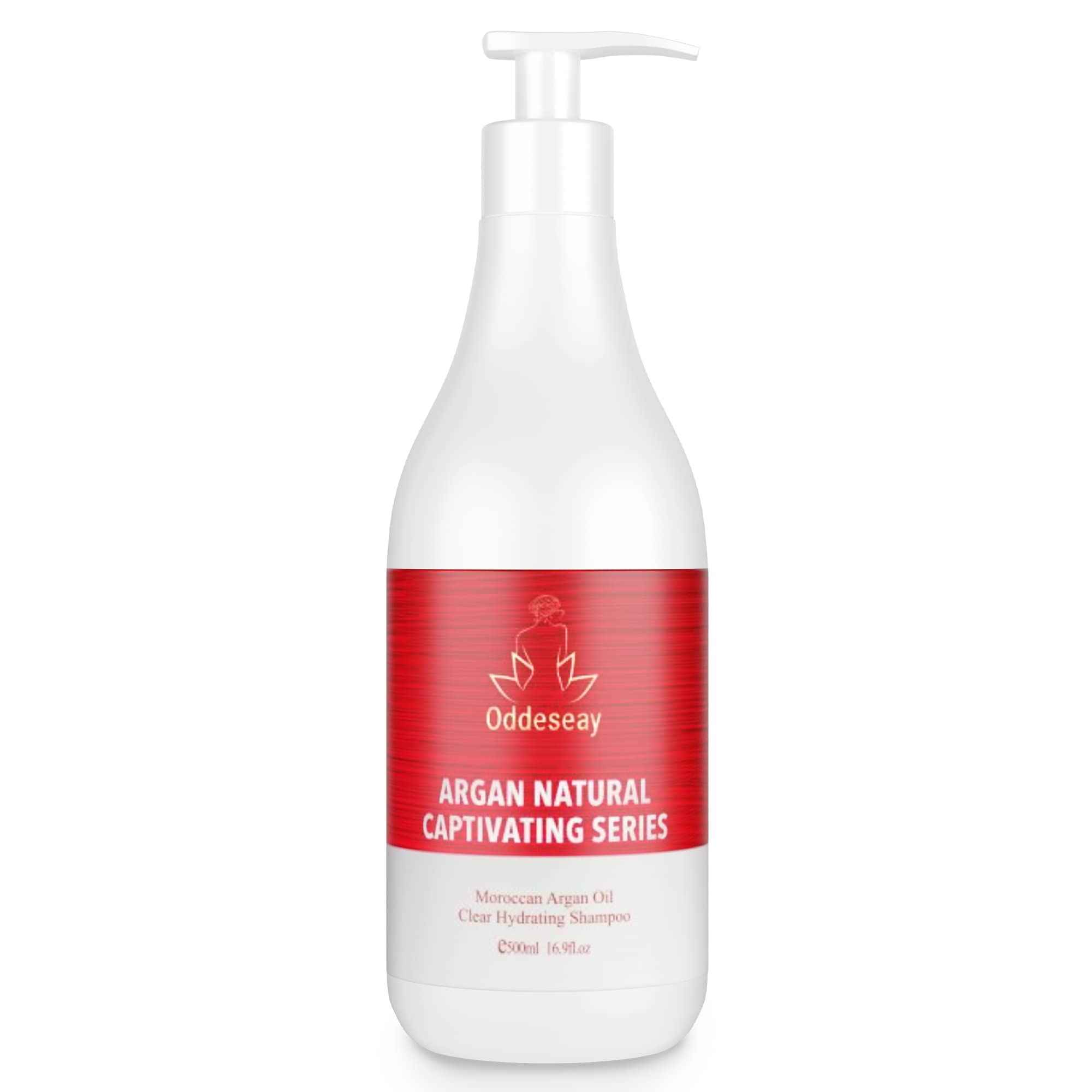 Oddeseay Morocco Argan Oil Shampoo with Vitamin E, C & Keratin - Anti Dandruff Shampoo for Men and Women Dry Scalp Treatment - Paraben & Sulfate Free for Dry & Frizzy Hair - 500ml 16.9Oz