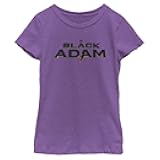 Warner BROS Girl's Black Adam Simple T-Shirt
