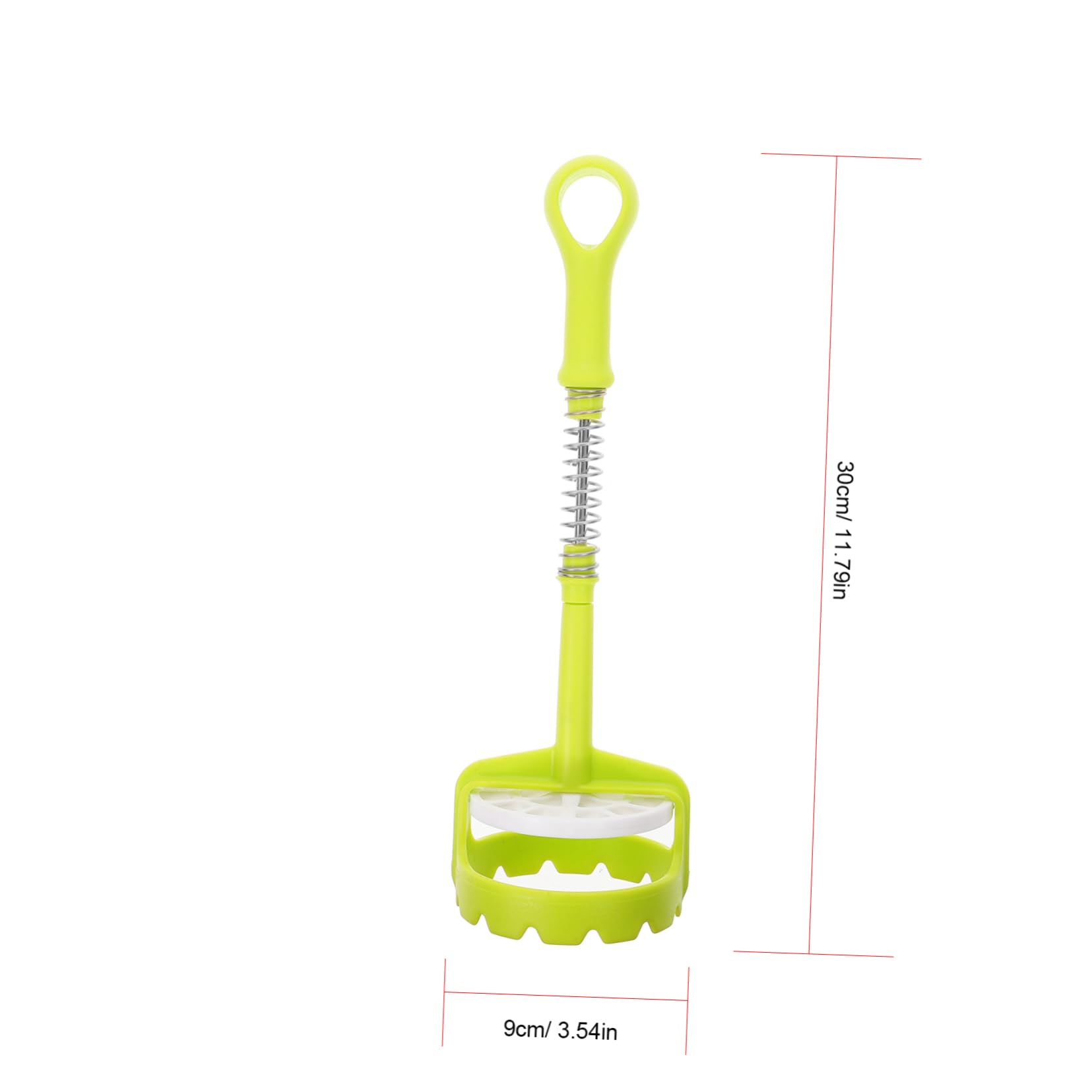 Cabilock Spring Loaded Potato Masher Automatic Kitchen Presser for Fruits Vegetables Easy to Use Non Slip Handle Convenient Hanging Random Color Kitchen Tool Random Color