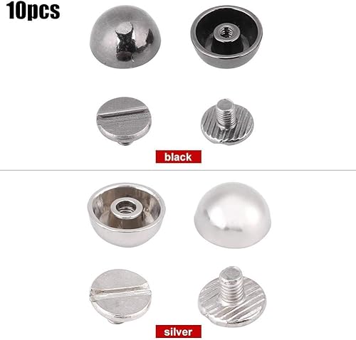 Miniatura 7 de 20 remaches, remaches de seta con tornillo, botones de remaches en forma de cúpula para cinturón de cuero, bolsa de zapatos, decoración de