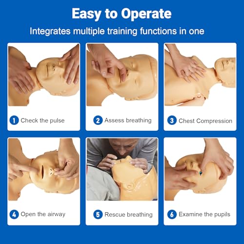 Children 37.4\" CPR Manikins Dummy Training Kit,Full-Body CPR Mannequin for First Aid Training Dummy with a Full Instruction Kit for Classroom, Nursing Practice, and Healthcare Research Centers - Thumbnail 6