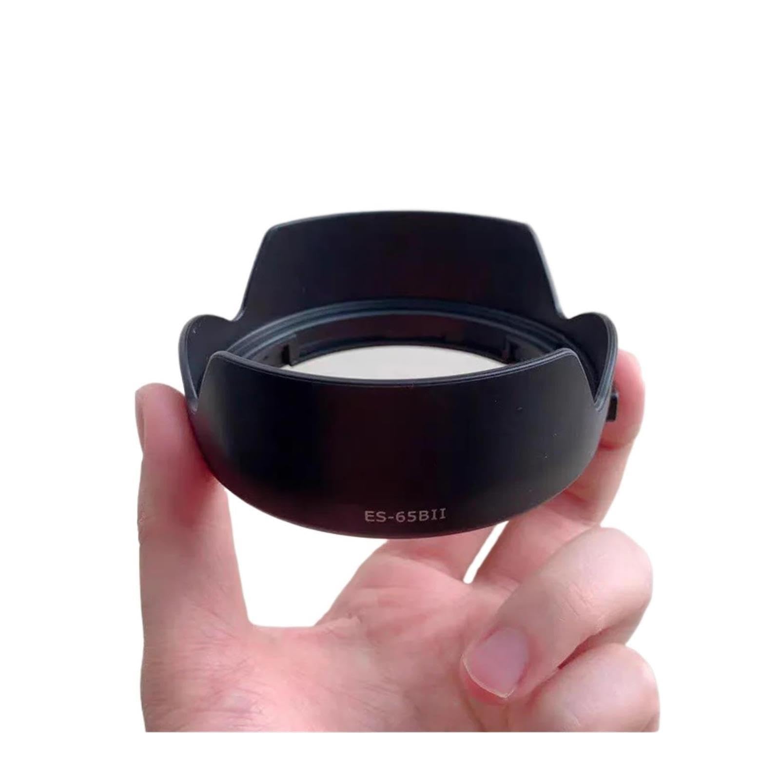 ES65BII Parasol de Lente ES-65BII, Compatible con Canon, Soporte a presión RF50mm F1.8 STM se Puede Instalar en cámara sin Espejo R6R5RP inversa