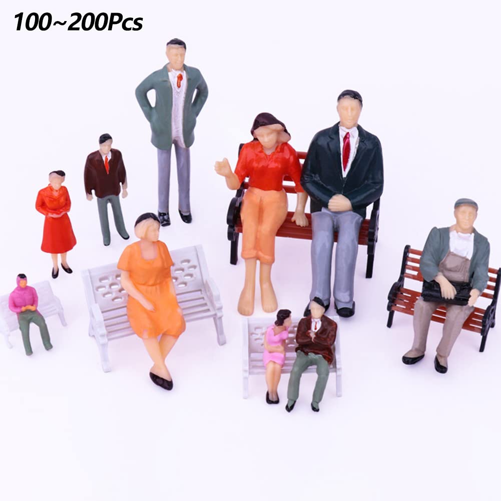 SPORTARC 100 Pcs People Figurines 1:87 Scale Model People - Image 4