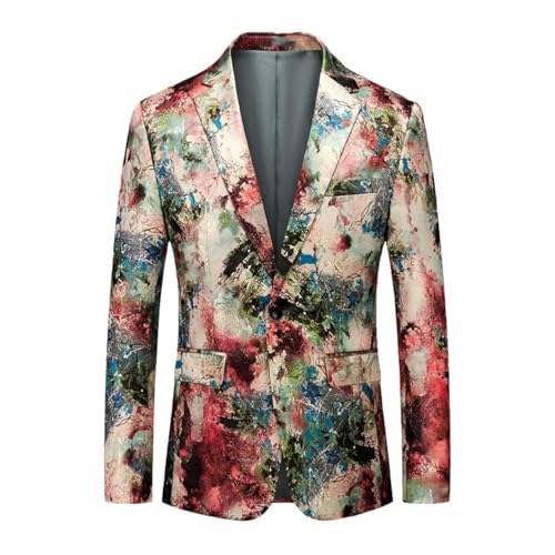 Blazer doré homme jacquard à fleurs idéal pour mariage et gala