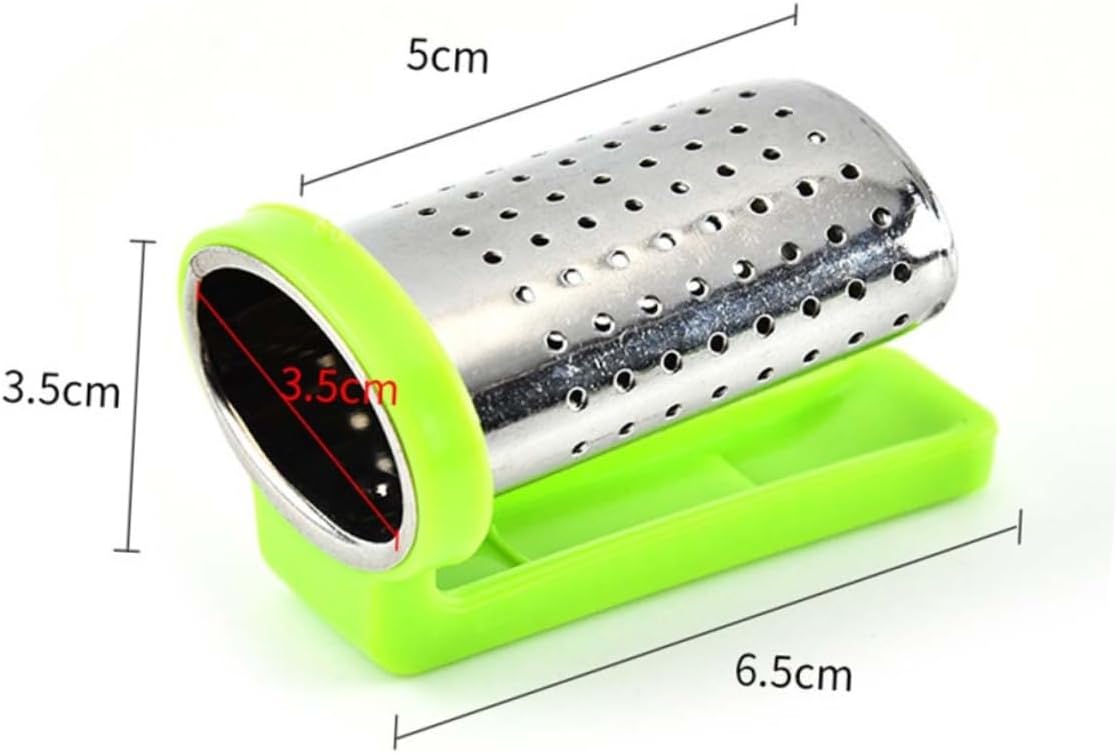 TIDTALEO 5pcs Tea Filter Infuser Hanging Tea Strainer Hanging Tea Infuser Strainer Hanging Tea Filter Perculators Tea Strainer with Handle Tea Strainers Stainless Steel Tea Maker Tea Leak, 6.5*3.5CM