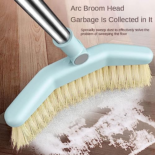 YIORYO Besen- und Kehrschaufel-Set, verdickter, aufrecht stehender Besen- und Kehrschaufel-Set mit langem Griff for den Bodengebrauch in der Küche, im Büro, in der Lobby (Grey : B) – Bild 6