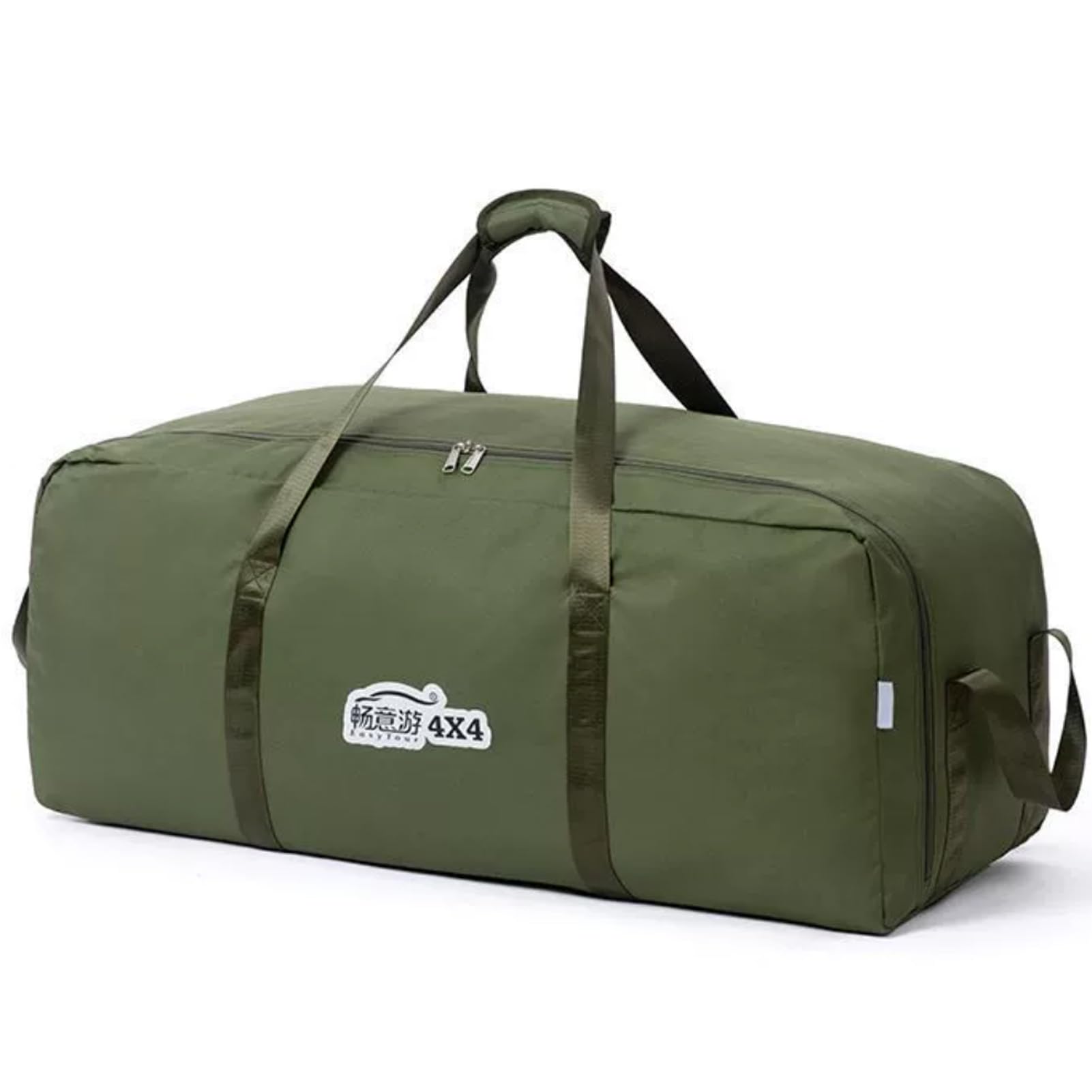 Faltbare Reisetasche 100L/150L Große Wasserabweisende Outdoor Camping Sporttasche Ausrüstung Leichte Weekender Travel Bag für Urlaub Reisen Tragetasche Aufbewahrungstasche(Armeegrün,110cm)