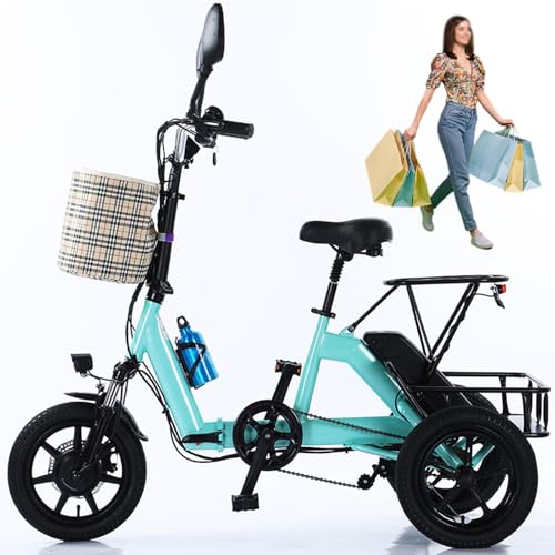 pealiritansemen Triciclo Eléctrico Plegable para Adultos (2025), con Pantalla LCD Y Soporte para...