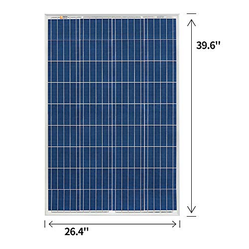 RICH SOLAR 100 Watt 12 Volt Polycrystalline Solar Panel High Efficiency Solar Module Charge Battery for RV Trailer Camper Marine Off Grid