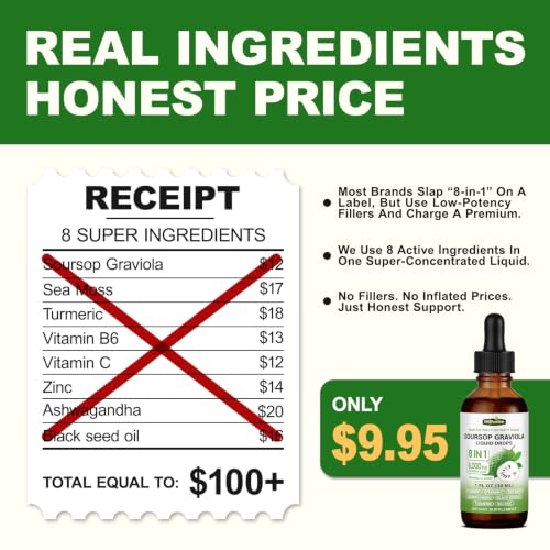 Image of 2 Pack | 8-in-1 Soursop Graviola Bitters Liquid Drops, 1 fl oz
