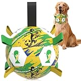 HETOO 犬用牧畜ボール:ドッグサッカーボール ワールドカップ2026用ドッグボール 大型犬用おもちゃ インタラクティブトイペットギフト、8インチ