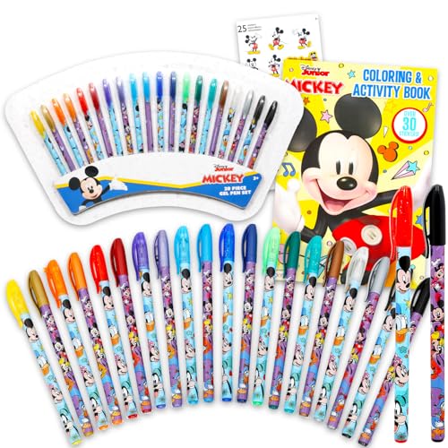 Stylos gel Disney Mickey et Minnie avec livre de coloriage pour dessin créatif et art