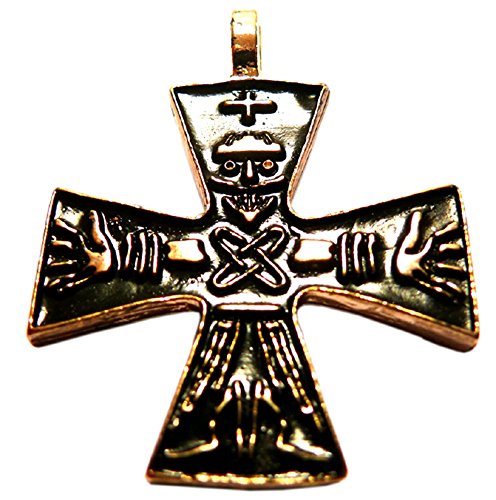 Croix d'Odin pendentif doré en alliage plomb-étain par Germanenschmuck