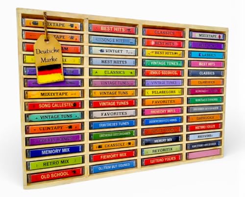 eCom Fabarius MC Regal für 60 Kassetten, Medienregal aus Holz (Kiefer),...