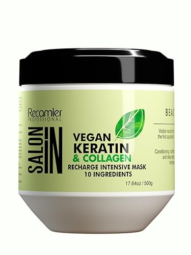 RECAMIER PROFESSIONAL SALON IN Mascarilla intensiva de recarga capilar vegana de queratina y colágeno 17.6oz.