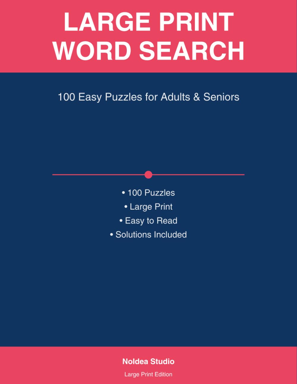 Large Print Word Search: 100 Easy Themed Puzzles for Adults & Seniors - Relaxing Brain Games in Extra-Large Font