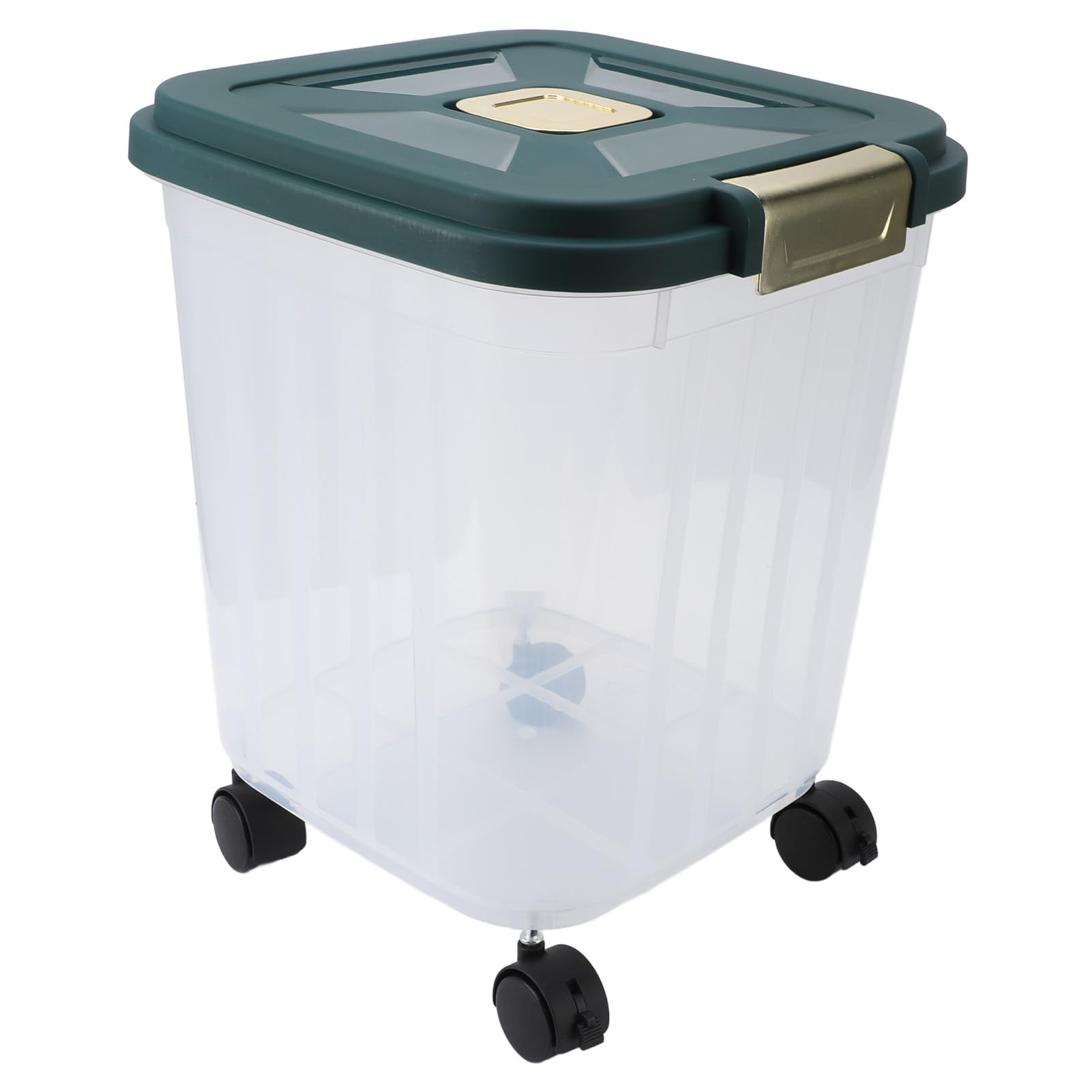 Cryfokt Contenedor para Almacenamiento de Arroz de Gran Capacidad con Sello Hermético y Ruedas Giratorias para Facilitar el Transporte, Ideal para Cocina y Comedor (Pequeña)