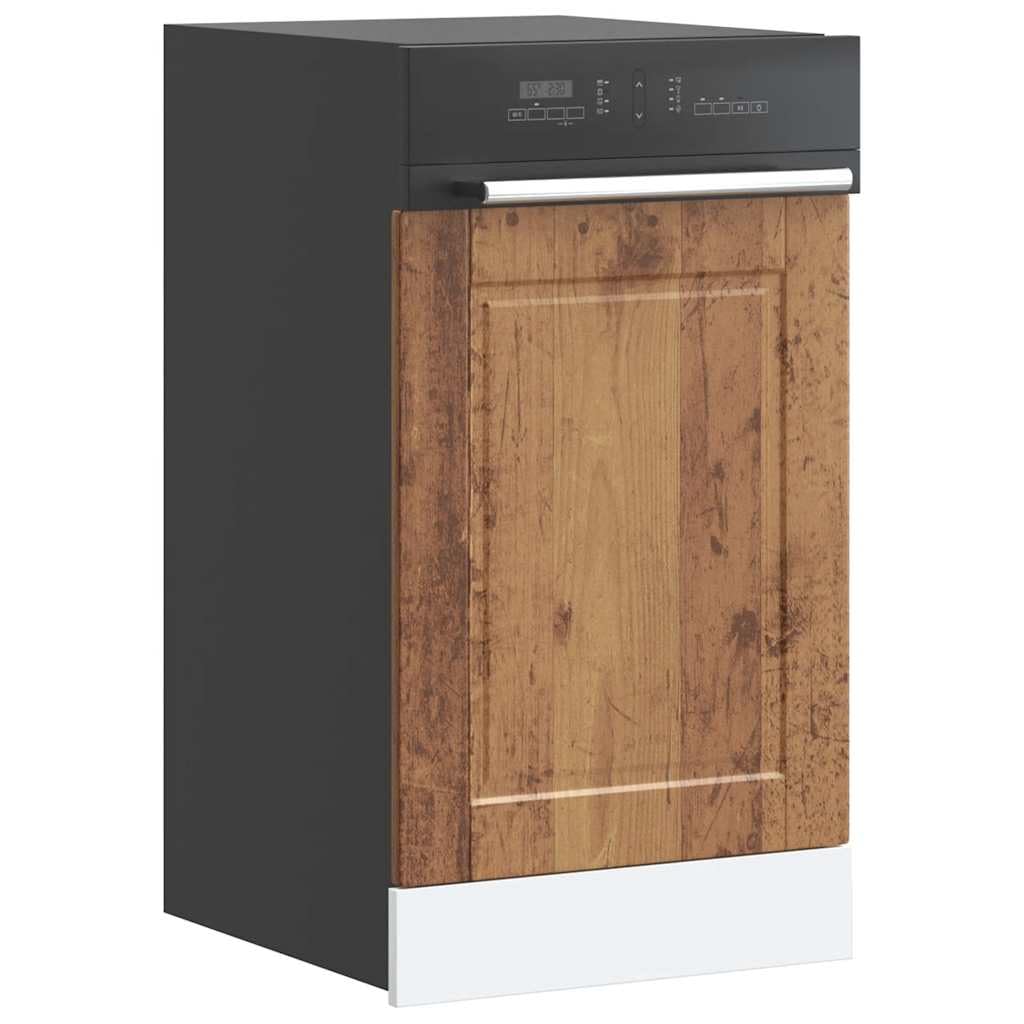 Geschirrspülerblende Porto Altholz-Optik 45x1,5x67 cm, Holzwerkstoff Küchenschrank für Spülmaschinenschutz, Pflegeleichtes Küchenzubehör