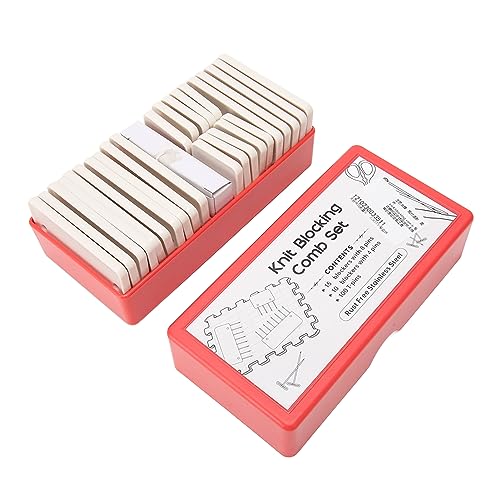 Knit Blocking Pins Kit Knit Blocking Comb Set, 260 Pcs Knitting Blocker Pin and Combs Set Time Saving Tool for Crochet Needlework Projects Blocking Knitting Crochet Lace or Needlework Projects
