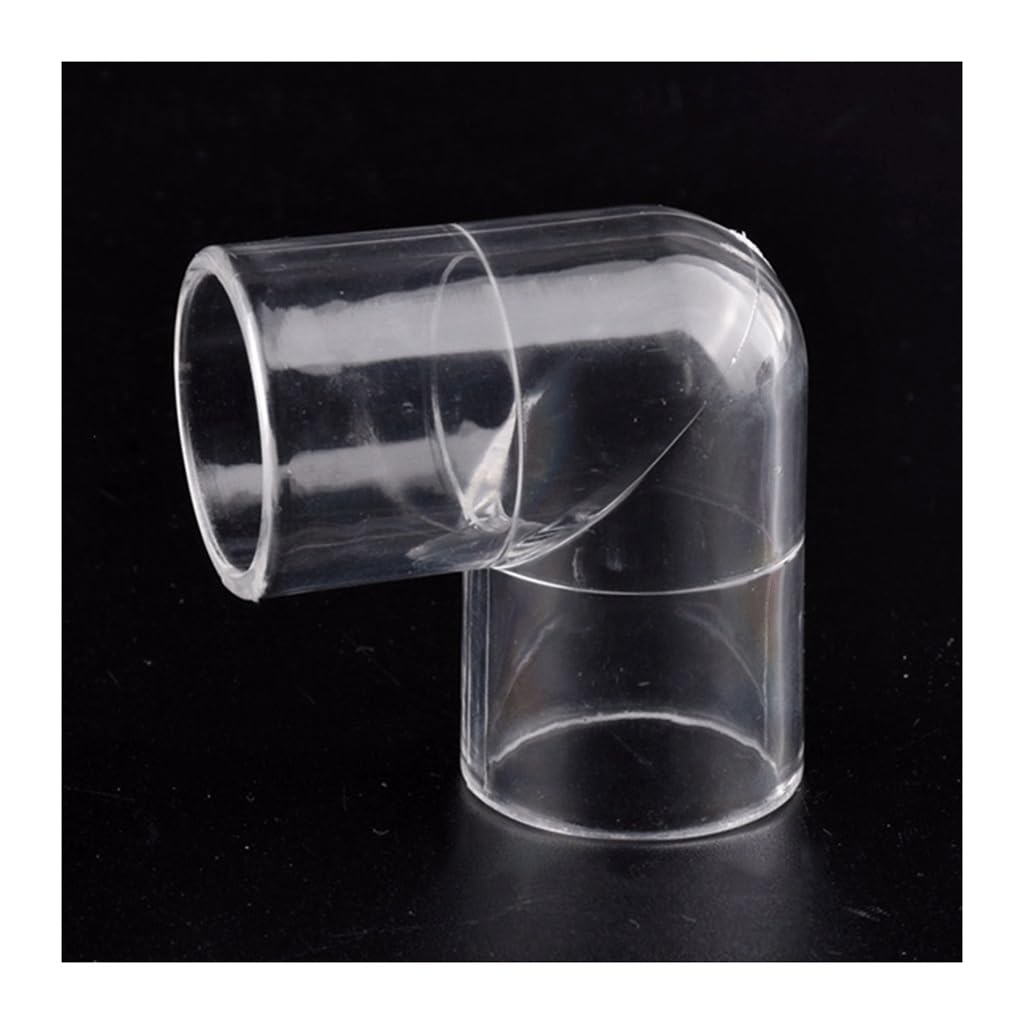 Acrylic Elbow Transparent Tube Fittings for Aquarium and Garden Water Pipe Connectors - 1pc(25mm)