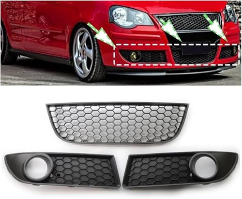 Rejilla de lámpara antiniebla central para VW Polo GTI de 2006 a 2009 4