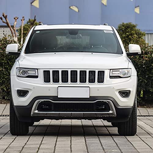 JeCar Front Fog Light Trim Cover Fog Lamp Bezel Exterior Accessories for Jeep Grand Cherokee 2014-2016, Black