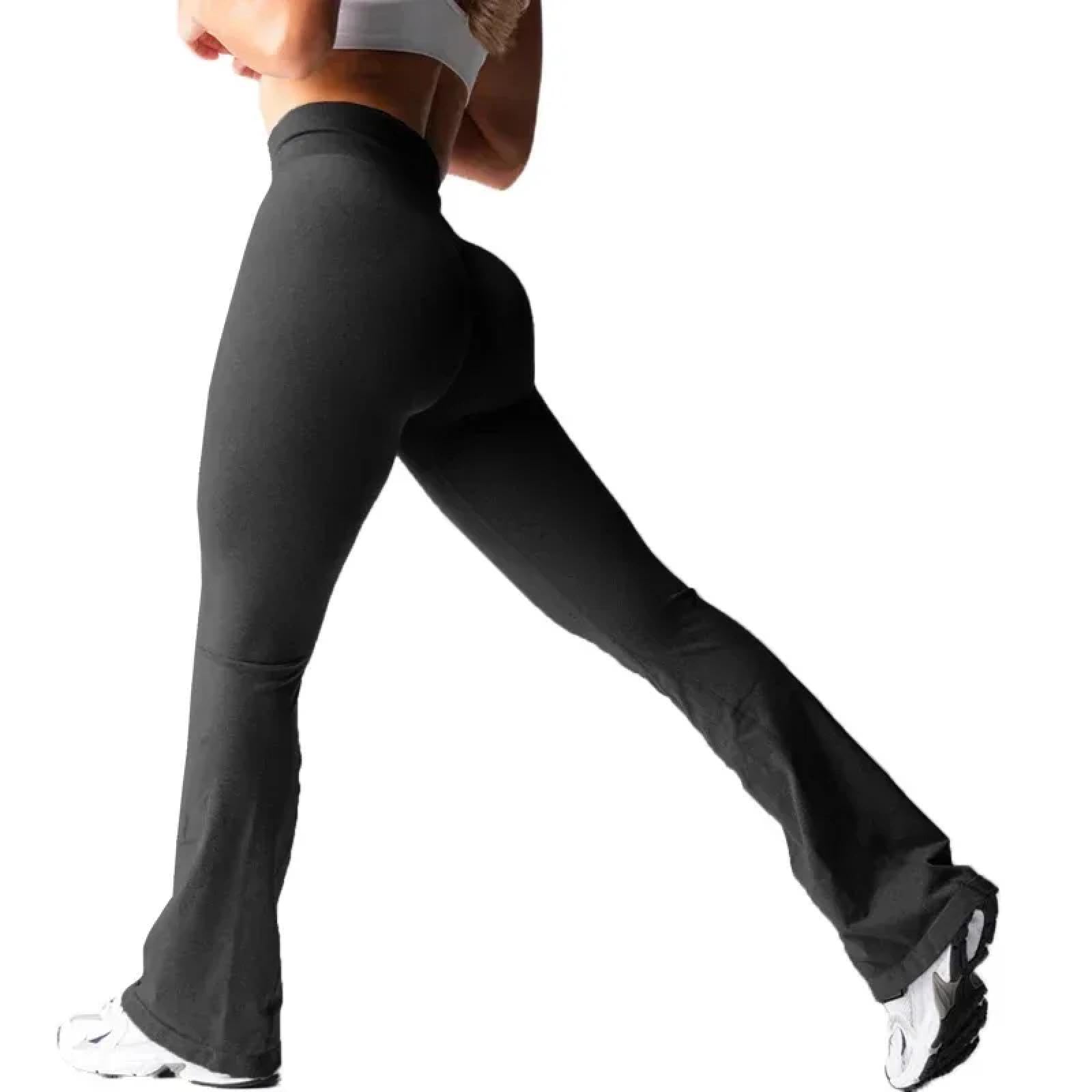Leggings Damen Hose Mühelose Flare Leggings Damen Weiche Workout Strumpfhosen Fitness-Outfits Yoga-Hosen Gym-Leggings