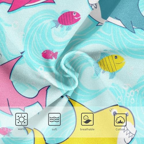 Joisal Animals Toddler Girls Underwear 2t Cotton Panties for Girl Cute Cartoon Sharks Blue Kids Briefs Undies3