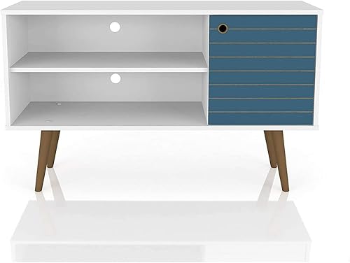 Miniatura 18 de Manhattan Comfort Liberty Soporte de TV Moderno de Mediados de Siglo para Televisores de hasta 46 Pulgadas, Centro de Entretenimiento para Negro