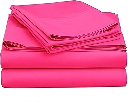 Juego de sábanas King de algodón egipcio, patrón sólido, 600 hilos, juego de sábanas de 4 piezas, satén sólido, 16  21 pulgadas de profundidad