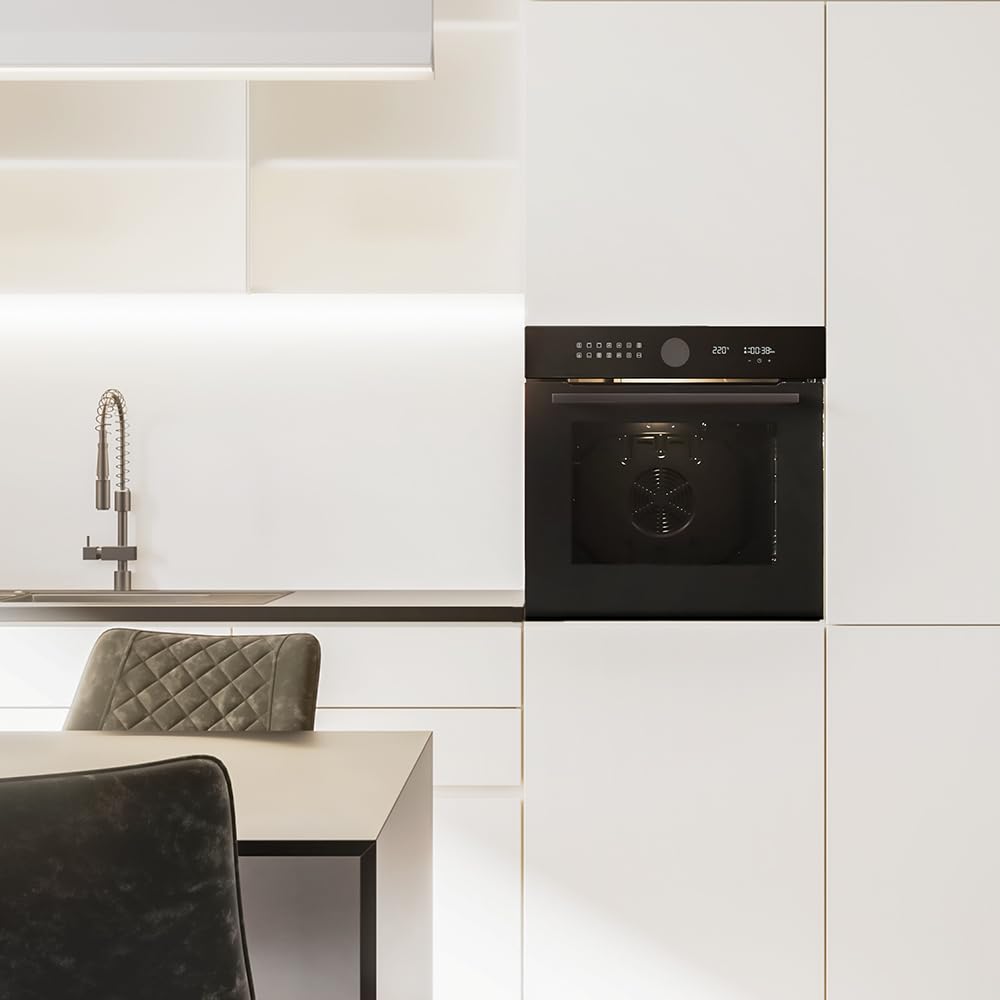 Cecotec Bolero Hexa P516000 Einbau-Backofen Pyrolyse 73L 3250W 14 Funktionen Dual Display Schwarz