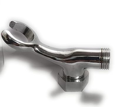 Prem's Bathroom Wall Mixer TELEPHONIC Shower Holder Connector (Crutch) Standard Size 100% Brass Chrome Finish