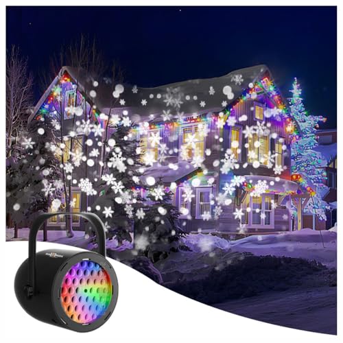 Image of Pick Ur Needs Christmas LED Projection Lamp with 16 Pattern Rotating Effects Indoor Outdoor Decorative Light for Festival, Party, Xmas Tree & Home Decor | Waterproof Disco Projection Light